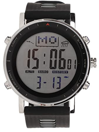 VGEBY Sportuhr, wasserdichte Angeluhr, Höhenmesser, Barometer, Thermometer, Multifunktionale Outdoor-Uhr, Uhren für Angeln, Bergsteigen, Wandern, Camping (Schwarzgrau)