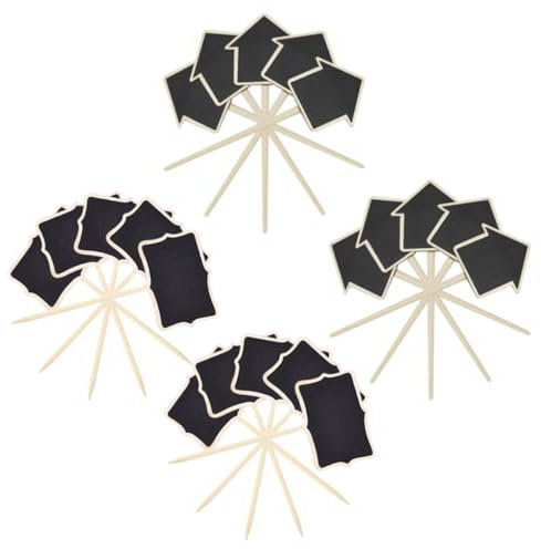 HOLIDYOYO 20St Mini-Tafelkarten Pflanzenpfahl Etiketten für Wurstwaren Pflanzenunterstützung Anlage Markierungen für den Garten Gartenpflanzen nennen Einsätze Gartenmarkierungen Holz Black
