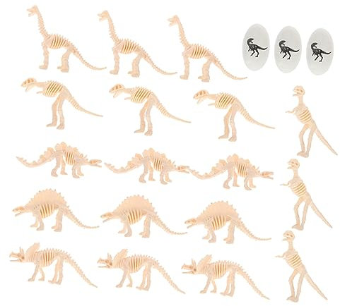 ibasenice 1satz Dinosaurier Modell Mit Teilen Realistische Skelett-dekorationen Und Dinosaurier-ei Cupcake-topper Für Kreative Kindergeburtstagsfeiern Und Einzigartige Heimdekorationen