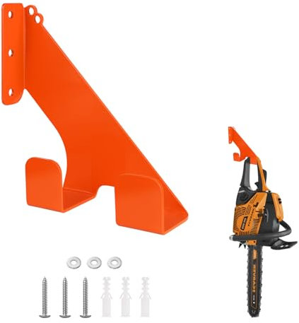 CMANLNYK Heavy Duty Wall Mount Chainsaw Holder - Wall Chainsaw Hooks Stand Rack, Garage Chain Saw Storage Bracket, Chainsaw Ladder Hooks, Suitable for Stihl Series Chainsaws