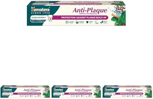 Himalaya Anti-Plaque Herbal Toothpaste | 75ml | Vegan | Natural Origin | Enamel Safe | Ayurvedic Formula for Plaque Reduction | Fresh Minty Taste | 100% Recyclable Packaging | Fluoride-Free