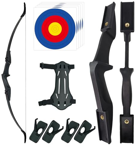 ARCXTEN Bogenschießen Recurve Bogen für Erwachsene, Takedown-Bogen Bogenschieß Set für Anfänger Zielübungen, Links- und Rechtshänder