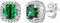 Bestyle Ohrstecker Silber 925 Damen Smaragd Stein Mai Geschenk für Mama Freundin Valentinstag Muttertags