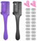 yolzhxe Peigne Effileur Cheveux, 2 Pièces Double Face Peigne Rasoir, 20 Lame de Rechange et 2 Pièces Coupe Fourche Cheveux, pour Adultes et Enfants Coupe des la Maison
