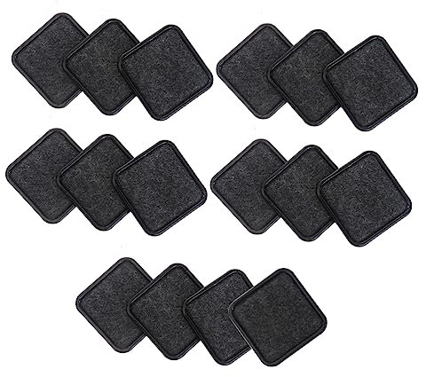 STOBOK 16stücke Quadratische Möbelkappen Aus Kunststoff rutschfeste Filzunterseite Sofastopper Stuhlstopper Möbelgreifer Rollenkappe Bodenprotektoren Schützt Holzböden Vor Kratzern