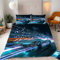 Zbeiba Bettwäsche 135x200 cm,Laser-Sportwagen beschleunigt Bettwäsche Set Bettbezug,1 Bettbezug und 2 Kissenbezug 80x80 cm,color7,3D Drucken Bettbezug Mit Reißverschluss