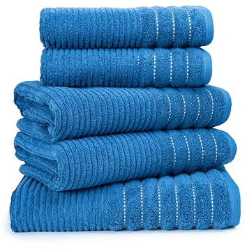 6-Pack Bathroom Hand Towels - Premium Egyptian Cotton, 650 GSM - Extra Soft, Quick-Dry & Absorbent Washable Towels - Luxury Face & Hand Towels for Home, Gym & Spa (50x80 cm) - Navy