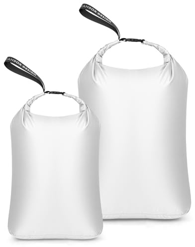 CANBOX Lot de 2 sacs à linge de voyage étanches avec poignées, sac de rangement pliable pour entraînement, maillot de bain, couches, yoga, plage, bain, camping