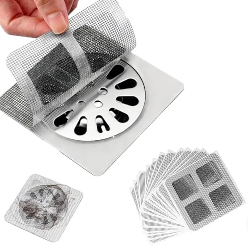 50 Stück Haarsieb Dusche 2026 Upgrade, Abflusssieb, Multifunktionaler Einweg-Kanalisationsfilter für den Bodenablauf, Abfluss Haarfänger Einweg,Duschrinne Haarsieb,Duschabfluss Mesh Aufkleber, (50)
