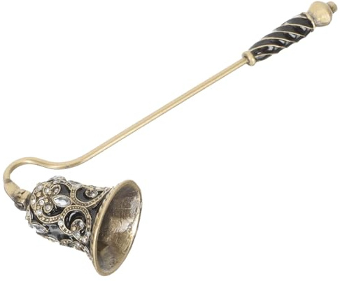 TINEASUR Edelstahl Kerzenlöscher mit Langem Griff Sicherer Dochtlöscher für Kerzenflamme Vintage Kerzenzubehör zum Rauchfreien Ausmachen für Zuhause und Büro