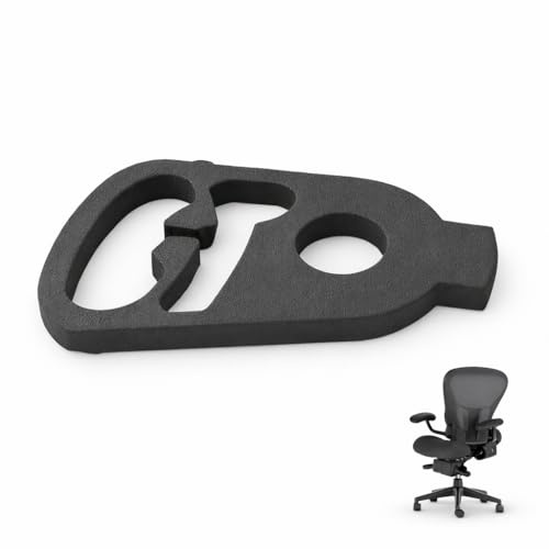 Pivoting Arm Index Replacement for Herman Miller Aeron Chair, Black, Nylon