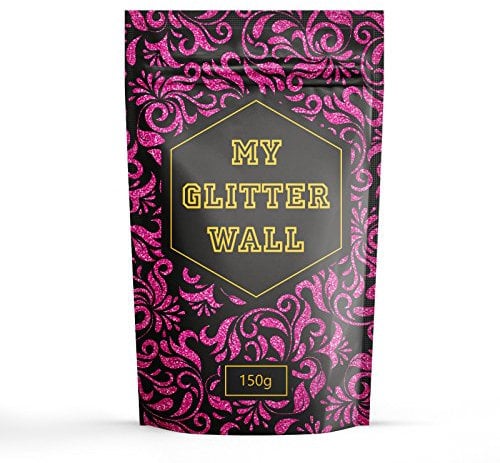 Brillo de pared My Glitter de 150 g, color rosa intenso para pintura de emulsión + zócalo, decoración de pared brillante, aditivo de pintura para techos, madera, mate, brillo, perfecto para