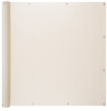 Ventanara® Balkonverkleidung Sichtschutz PVC Balkonumspannung Zaun Verkleidung Blende Windschutz Folie 600 x 90 cm Creme