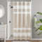 Madison Park Spa-Waffel-Duschvorhang, Stoff mit 3 m Scotchgard, Feuchtigkeitsmanagement, Moderne Heimdekorationen, Stand 137,2 x 198,1 cm, Taupe