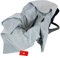Babylux Baby EINSCHLAGDECKE 90 x 90 cm Einlage Babyschale Kinderwagen Buggy Decke Autoschale Autositz Minky Baumwolle 3-Punkt-Gurt Kleinkind Babydecke (5. Grau + Maroko)