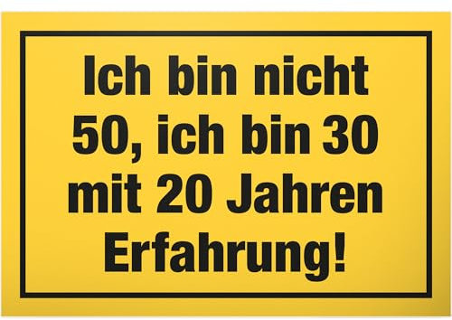 DankeDir! Ich bin nicht 50 Jahre Schild - Geschenk 50. Geburtstag Geschenkidee Geburtstagsgeschenk Fünzigsten Geburtstagsdeko Partydeko Party Zubehör Geburtstagskarte