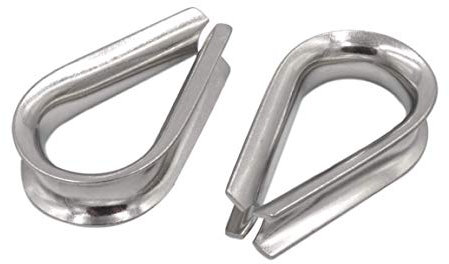 10x Kausche 2mm Edelstahl Drahtseilkauschen rostfrei Inox AISI316 V4A (2mm)