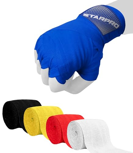 Starpro Boxbandagen Elastische Boxbandagen mit Daumenschlaufe - 2,55m, 3,5m und 4,5m - Für MMA, Kickboxen, Boxen Sport und Kampfsport - Herren, Frauen & Kinder - Langlebige Handgelenk Bandagen