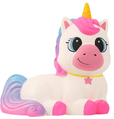 ANBOOR Squeeze Toys Riesiges Einhornpferd Squishy Jumbo Kawaii Weiches Langsam Steigendes Süßes Duftendes Tier Squishy Stressabbau