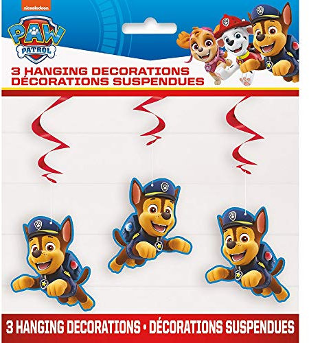 Unique Paw Patrol Hanging Swirl Decorations 26Inches - 3ct