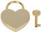 1pcs herzförmige Vorhängeschloss, 1,8 x 2,3 Zoll Mini-Schloss mit Schlüssel Höhe poliert Metallschlösser für Gepäck Handtasche Tagebuch Buch Schmuckschatulle(Imitation Gold)