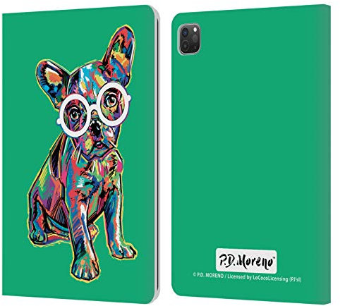 Head Case Designs Offizielle P.D. Moreno French Bulldog Hunde Leder Brieftaschen Handyhülle Hülle Huelle kompatibel mit Apple iPad Pro 11 2020/2021 / 2022
