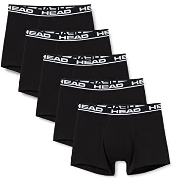 HEAD Herren Basic Boxers Boxer Shorts (5er Pack), Schwarz, XXL