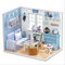 DIY Miniatur Puppenhaus Kit Mini 3D Realistische Holzhaus Zimmer Handwerk mit Möbeln LED Lichter Puppenhaus Modell Kits für Liebhaber
