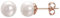 Vogem 8mm White Pearl Stud Earrings for Women 18ct Rose Gold Plated Pearls Imitation Ear Studs Jewelry