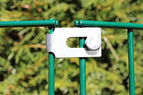 Eckverbinder, Verlängerte Schwere Schelle Für Gabionen, Zaun, Doppelstabmatten, Komposter, Hochbeete und Holzmieten aus deutscher Fertigung (1)
