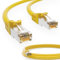 HB-DIGITAL 50m LAN Kabel CAT 7 Rohkabel RJ45 S/FTP Netzwerkkabel Ethernet Patchkabel bis zu 10 Gbps 600 MHz Kupfer Profi PiMF Kupfer für Patchpanel Switch Router Modem - Gelb