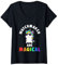 Damen Uhrmacher Magische Einhorn Uhrmacher Uhren T-Shirt mit V-Ausschnitt