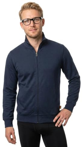 Nitras Motion TEX Light 7020 Arbeits-Pullover - Pulli mit Reißverschluss - Sweater für die Arbeit - Marineblau - XL