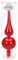 Inge-glas Christbaumspitzen 26cm | Weihnachtsbaumspitzen matt glänzend Baumspitze Spitze Christbaumschmuck (Ruby Red rot Opal)