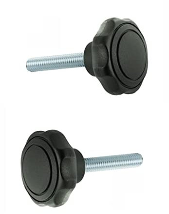 cyclingcolors 2x vis tête plastique tige acier M6 M8 poignée bouton serrage manuel rapide mancheron manette (M8x50)