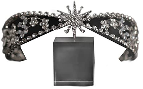 Kristall-Hochzeitskrone, luxuriöser Kristall-Stern-Stirnband, Krone, Strass-Haarbänder für Damen, glitzernd, Braut-Tiara, Haarkrone, Braut-Kopfschmuck