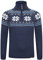 11 Project PRTim Herren Strickpullover Troyer Grobstrick Pullover mit Troyer-Kragen aus hochwertigem Woll-Mix-Material, Größe:L, Farbe:Dress Blues (194024)
