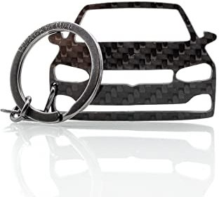 BlackStuff Porte-clés en fibre de carbone compatible avec Polo GTI Mk6 2017+ BS-4000, Noir , S