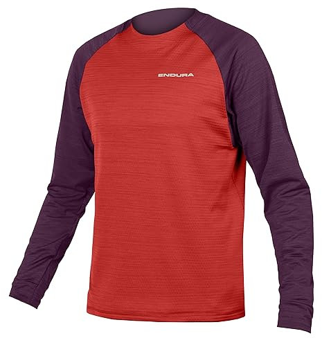 Endura Herren Singletrack Fleece Mackintosh Mantel, Aubergine/Rot, XXL