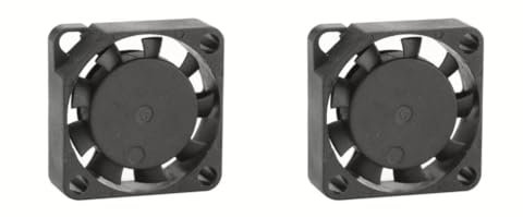 Easycargo 2pcs 20mm 5V DC Fan 2006, Mini Small Quiet, 0.8 L x 0.787 W x 0.8 H, 8000 RPM, 0.42 CFM, 14.1dBA, For Raspberry Pi 5 4 3, Electronics, Robotics, DIY