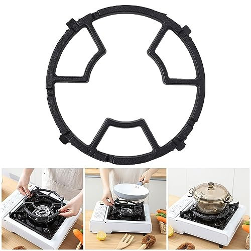 Stove Rack, Iron Wok Support Pan Holder Ring Cook Top Stand Gas Hob Racks Home Garden Supplies for Kitchen Cookers Burner
