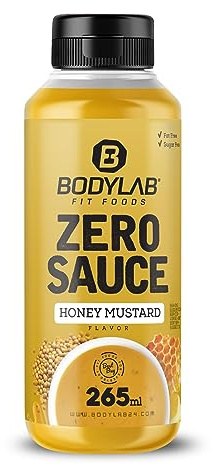 Bodylab24 ZERO Sauce, Honig Senf, 265 ml | Kalorienarm, nur 3–9 kcal je 15-g-Portion, fett- und zuckerreduziert, ideal für süße und herzhafte Speisen