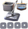Spin mop M16 autopulente spin mop M16 quadrato spin mop per la pulizia del pavimento, bagnato e asciutto automatico quadrato spin mop