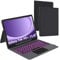 ROOFEI Galaxy A9+ Étui avec Clavier QWERTZ Allemand pour Samsung Tab A9+ 2023 | 11 Pouces, Pavé Tactile, Sans Fil, Éclairage 7 Couleurs