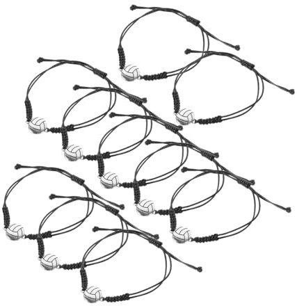 Sosoport 20piezas Pulsera De Voleibol Ajustable Para Niñas y Adolescentes Obsequio De Equipo Deportivo Para Recuerdos De Voleibol Accesorio Decorativo