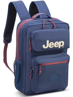 Jeep Unisex's JS015B Laptop Travel Backpack, Blue, 15.6