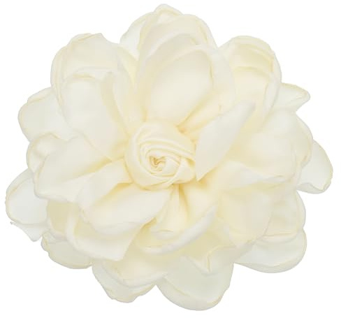 PATIKIL Rose Flower Hair Clips, Fabric Brooch Pins for Women Wedding Party Dance Dress Clothes Accessories Valentine's Day Gifts, Cream