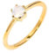Sterling Silber Ring für Frauen Männer, Ring mit Stein natürlicher Mondstein Ring Ehering Verlobungsring handgefertigt Verlobungsring R-046-24-11½ Gelbgold