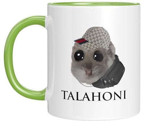 Lustige Tasse mit Sad Hamster Talahoni | Meme-Design | Geschenkidee für Hamster- und Meme-Fans | Kaffeebecher 330 ml