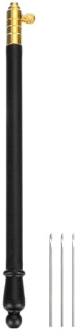 PATIKIL Tambour Haken Häkelnadel Tambour Stickerei Häkel Nadel Schwarz | Mit 3 Nadeln, Ergonomische, Für Stricker Tambour Nadel für DIY Puppen Hüte Handschuhe Socken Haarspange